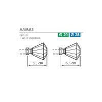 Карниз «Алмаз» / «хром»