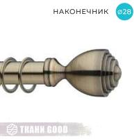 Декоративный наконечник Кубок, Ø28 цвет золото антик