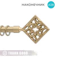 Декоративный наконечник Вензель, Ø28 цвет золото матовое