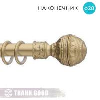 Декоративный наконечник Этно, Ø28 цвет золото матовое