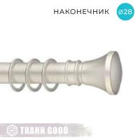 Декоративный наконечник Юла, Ø28 цвет сталь