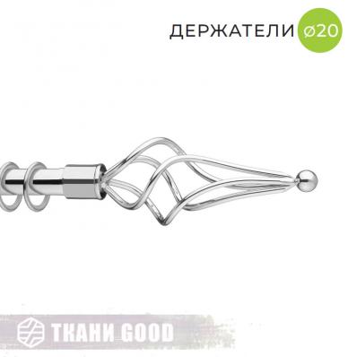 Декоративный наконечник Пламя, Ø20 цвет хром