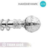 Декоративный наконечник Этно, Ø28 цвет хром