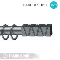 Декоративный наконечник Геометрия, Ø28 цвет графит