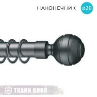 Декоративный наконечник Шар лофт, Ø28 цвет графит