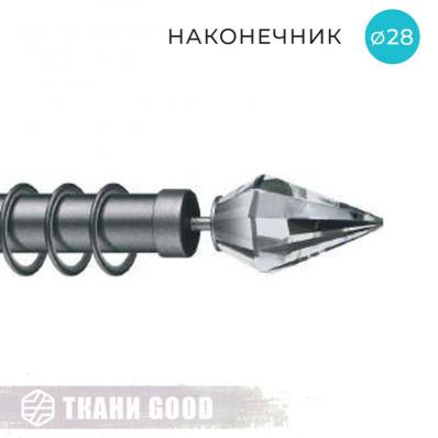Декоративный наконечник Паркер, Ø28 цвет графит