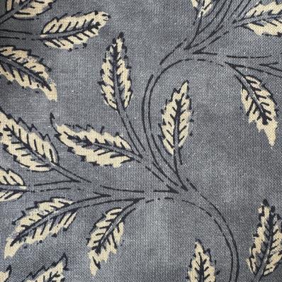Ткань Dabu Leaf Charcoal  -  Galleria Arben / Галерея Арбен