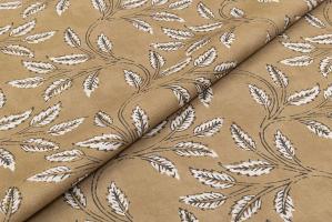 Ткань Dabu Leaf White Peppercorn  -  Galleria Arben / Галерея Арбен
