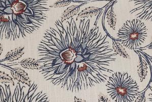 Ткань Dahlia Trail Indigo Cochineal  -  Galleria Arben / Галерея Арбен