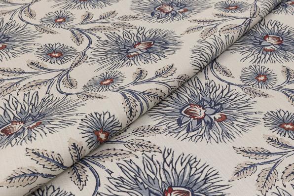 Ткань Dahlia Trail Indigo Cochineal  -  Galleria Arben / Галерея Арбен