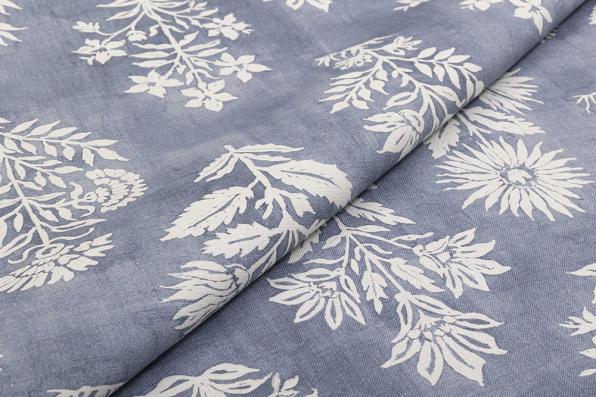 Ткань Floral Batik Cornflower Blue  -  Galleria Arben / Галерея Арбен