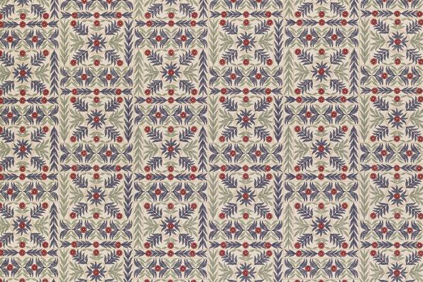 Ткань Mughal Garden Indigo Cochineal  -  Galleria Arben / Галерея Арбен