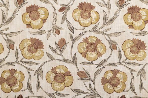 Ткань Pondicherry Trail Turmeric Madder  -  Galleria Arben / Галерея Арбен