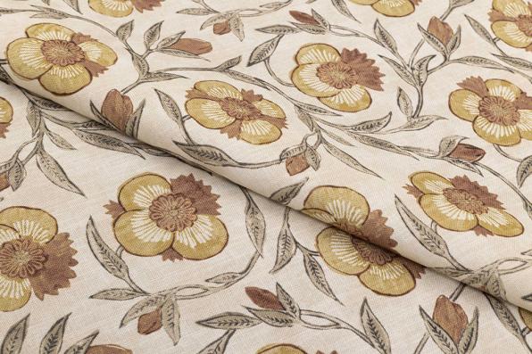 Ткань Pondicherry Trail Turmeric Madder  -  Galleria Arben / Галерея Арбен