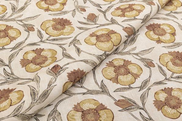 Ткань Pondicherry Trail Turmeric Madder  -  Galleria Arben / Галерея Арбен
