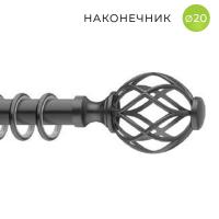 Декоративный наконечник Китайский фонарик, Ø20 цвет черный