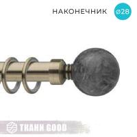 Декоративный наконечник Гранит, Ø28 цвет золото антик