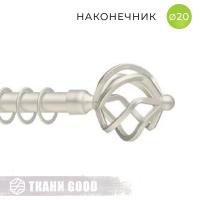 Декоративный наконечник Шар кованый, Ø20 цвет сталь