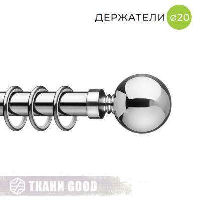 Декоративный наконечник Шар ионический, Ø20 цвет хром