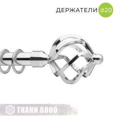 Декоративный наконечник Шар кованый, Ø20 цвет хром