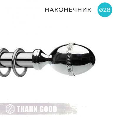 Декоративный наконечник Фаберже, Ø28 цвет хром